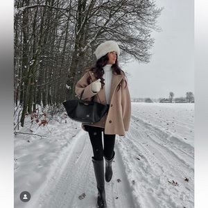 ZARA CROPPED OVERSIZED WOOL COAT ZW COLLECTION